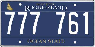 RI license plate 777761