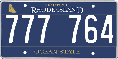 RI license plate 777764