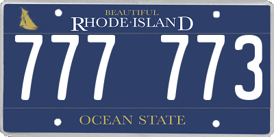 RI license plate 777773