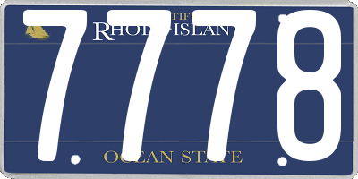 RI license plate 7778