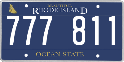 RI license plate 777811