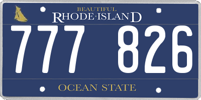 RI license plate 777826