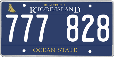 RI license plate 777828