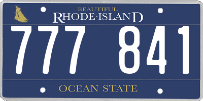 RI license plate 777841
