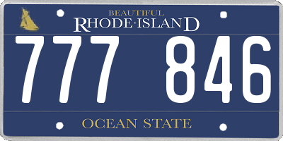 RI license plate 777846