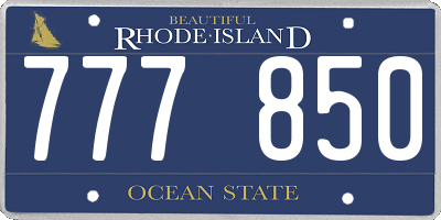 RI license plate 777850