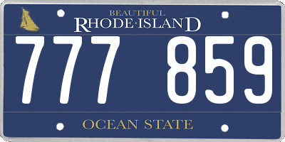 RI license plate 777859