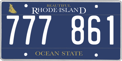 RI license plate 777861