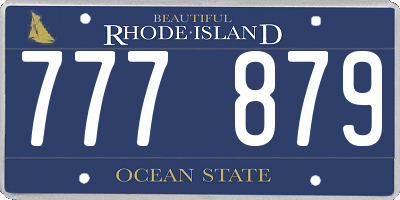 RI license plate 777879