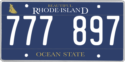 RI license plate 777897