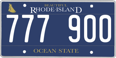 RI license plate 777900