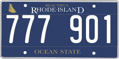 RI license plate 777901