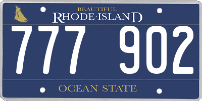 RI license plate 777902