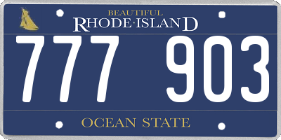 RI license plate 777903
