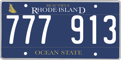 RI license plate 777913