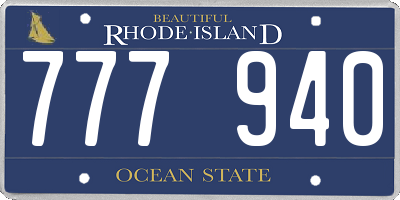 RI license plate 777940
