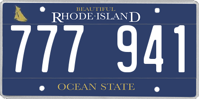 RI license plate 777941
