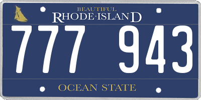 RI license plate 777943