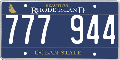 RI license plate 777944