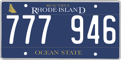 RI license plate 777946