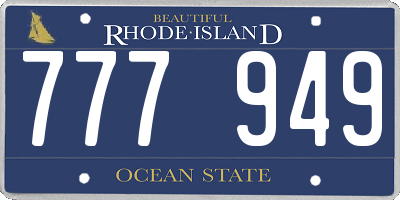 RI license plate 777949