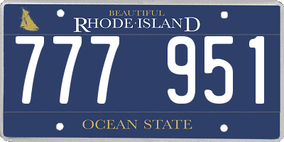 RI license plate 777951