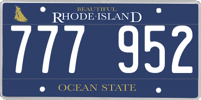 RI license plate 777952