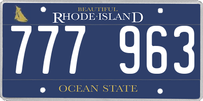 RI license plate 777963