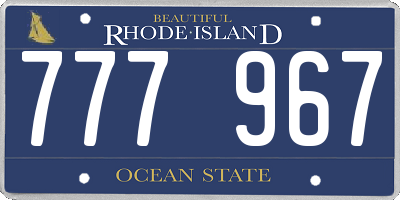RI license plate 777967