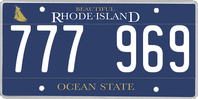 RI license plate 777969