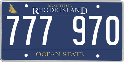 RI license plate 777970