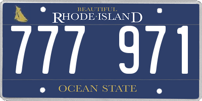 RI license plate 777971