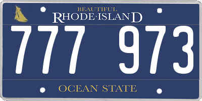 RI license plate 777973