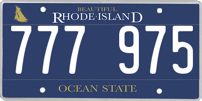 RI license plate 777975