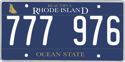 RI license plate 777976