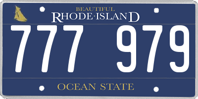 RI license plate 777979