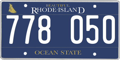 RI license plate 778050