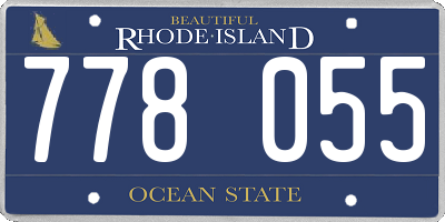 RI license plate 778055