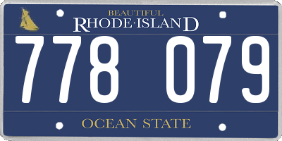 RI license plate 778079
