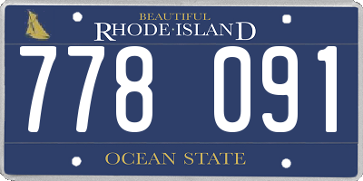 RI license plate 778091