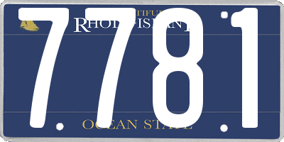 RI license plate 7781