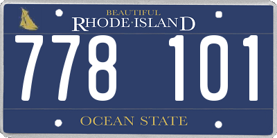 RI license plate 778101