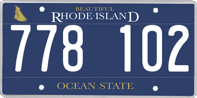RI license plate 778102