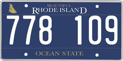 RI license plate 778109