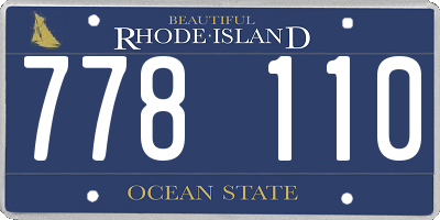 RI license plate 778110