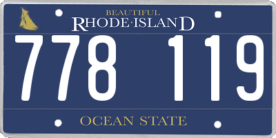 RI license plate 778119