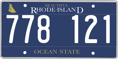 RI license plate 778121