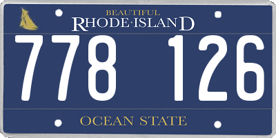 RI license plate 778126