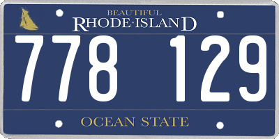 RI license plate 778129