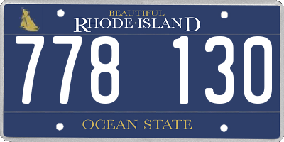 RI license plate 778130